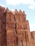 Tomb in Petra with sand stone deterioration